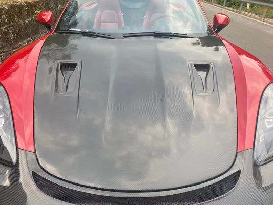 Wysokiej jakości okładka z włókien węglowych dla Porsche 718 Boxster Okładka z włókien węglowych dla pokładu silnika 718 Upgrade GT4