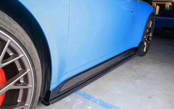 Dla Porsche 911 992 Zestaw nadwozia z włókna węglowego 911 992 Zmodernizowany styl TechArt Przedni łopatka dyfuzor spoiler bok spódnica zestaw nadwozia