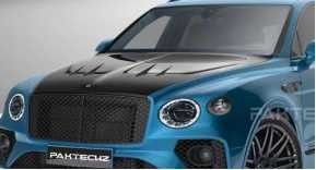Auto Blue Bentley Bentayga Body Kit Widebody Węglowodanowy przedni dyfuzor warg
