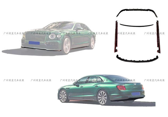 Flying Spur Bentley Body Kit W12 Style Carbon Fiber Lip Kit 2019 Diffuser Spoiler Side Skirt