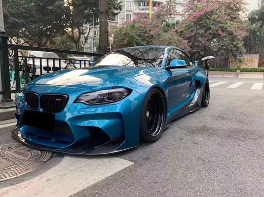 Dla BMW F22 F87 serii 2 M2 Body Kit M2 M235 Upgrade IMP Style Front and Rear Bumper Spoiler Wide Bodyki
