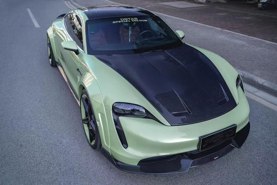 Nowy produkt dla Porsche Taycan Węglowy zestaw nadwozia Taycan szeroki nadwozie Taycan przednia łopatka boczna spódnica spoiler dyfuzor
