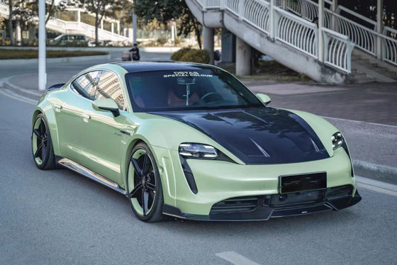 Nowy produkt dla Porsche Taycan Węglowy zestaw nadwozia Taycan szeroki nadwozie Taycan przednia łopatka boczna spódnica spoiler dyfuzor