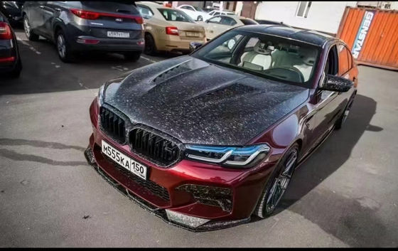 Do BMW serii 5 G30 G38 F90 Okładka maszynowa z włókien węglowych G30 G38 F90 Okładka wnętrza silnika z włókien węglowych suchych