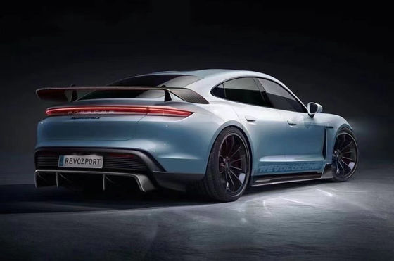 Części samochodowe dla Porsche Taycan Zestaw nadwozia z włókna węglowego TAYCAN UPGREAD REVOZPORT Style Front Shovel Diffuser Spoiler Body Kit