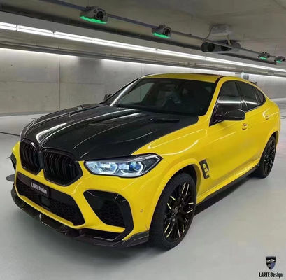 Części samochodowe dla BMW X6M F96 Zestaw nadwozia z włókna węglowego X6M F96 Zmodernizowany styl projektowania LARTE Front Shovel Diffuser Spoiler Body Kit