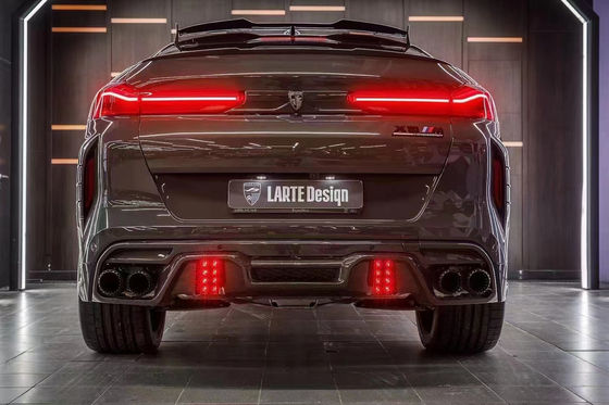 Części samochodowe dla BMW X6M F96 Zestaw nadwozia z włókna węglowego X6M F96 Zmodernizowany styl projektowania LARTE Front Shovel Diffuser Spoiler Body Kit