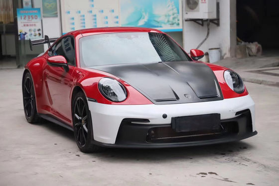 Zestaw nadwozia z materiału plastikowego PP dla Porsche911 992 992 Modernizowany styl GT3 przedni i tylni zderzak bielizna boczna spoiler kapelusz nadwozia