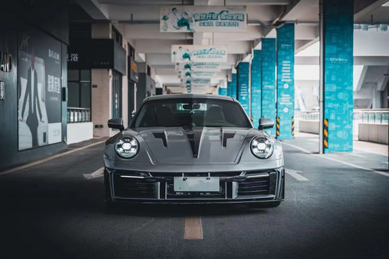 Dla Porsche 911 992 Zestaw nadwozia z włókna węglowego 992 Zmodernizowany zestaw nadwozia w stylu MIW przedni i tylni zderzak spoiler Hood szeroki