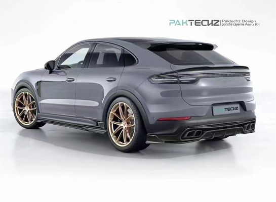 Do Porsche Cayenne Włókno węglowe Body Kit Cayenne Włókno węglowe przedni dyfuzor wargi spoiler górne skrzydło kaptur suknia boczna