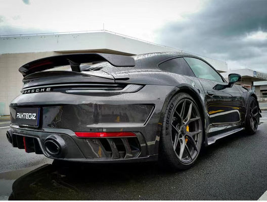Dla Porsche 992 Turbo Włókno węglowe Spoiler 992 Turbo Ugrade Paktechz Style Włókno węglowe