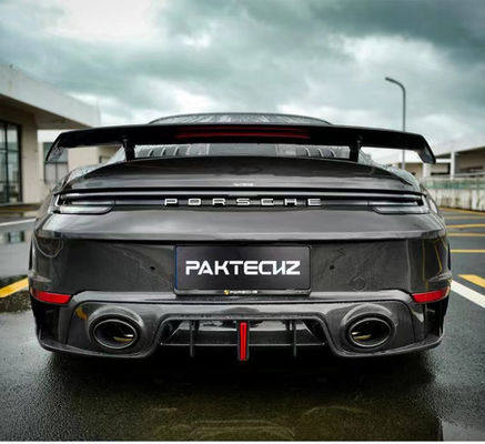 Dla Porsche 992 Turbo Włókno węglowe Spoiler 992 Turbo Ugrade Paktechz Style Włókno węglowe