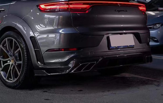Dla Porsche Cayenne Węglowodanowy szeroki zestaw Cayenne Modernizuje w stylu MSY Węglowodanowy przedni dyfuzor spoiler Hood