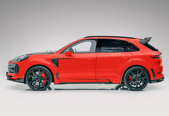 Dla Porsche Cayenne Węglowodanowy szeroki zestaw Cayenne Modernizuje w stylu MSY Węglowodanowy przedni dyfuzor spoiler Hood