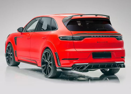Dla Porsche Cayenne Węglowodanowy szeroki zestaw Cayenne Modernizuje w stylu MSY Węglowodanowy przedni dyfuzor spoiler Hood