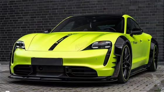 Do Porsche Taycan szerokokadłubowy zestaw Taycan Uaktualnia PD-style Węglowe włókno przednie usta Dyfuzor spoiler bok spódniczka koło łuk
