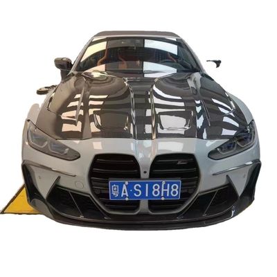 Do BMW G80 G82M3 M4 Zestaw nadwozia z włókna węglowego G80 G82M3 M4 Uaktualniony Paktechz Style Front Lip Diffuser Spoiler Hood