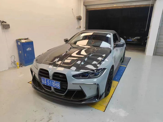 Do BMW G80 G82M3 M4 Zestaw nadwozia z włókna węglowego G80 G82M3 M4 Uaktualniony Paktechz Style Front Lip Diffuser Spoiler Hood