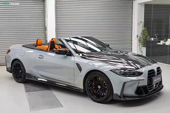 Do BMW G80 G82M3 M4 Zestaw nadwozia z włókna węglowego G80 G82M3 M4 Uaktualniony Paktechz Style Front Lip Diffuser Spoiler Hood