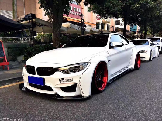 LB Wide-body Kit dla BMW M4 F82 Wide-body Kit M4 F82 Zmodernizowany LB Style Front Lip Diffuser Spoiler Carbon Fiber Body Kit