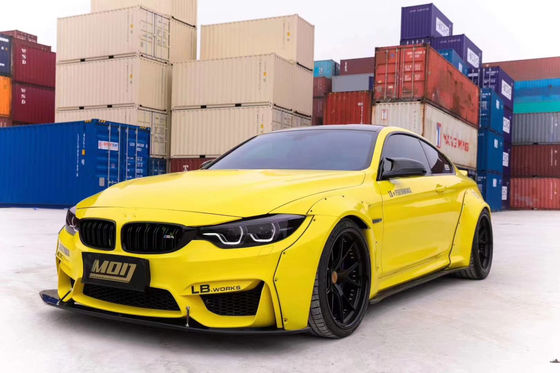 LB Wide-body Kit dla BMW M4 F82 Wide-body Kit M4 F82 Zmodernizowany LB Style Front Lip Diffuser Spoiler Carbon Fiber Body Kit