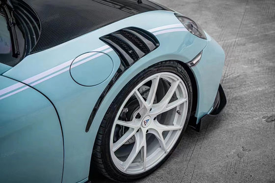 Lake Blue GTS Porsche Body Kit 718 Side Skirt 2017 - 2019 Bumper Spoiler