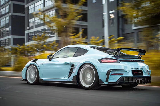Lake Blue GTS Porsche Body Kit 718 Side Skirt 2017 - 2019 Bumper Spoiler