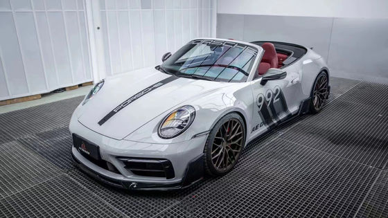 Dla Porsche 992s Węglowodanowy zestaw nadwozia 992s AE Style suchy węglowodanowy przedni dyfuzor spoiler boczny spódnica