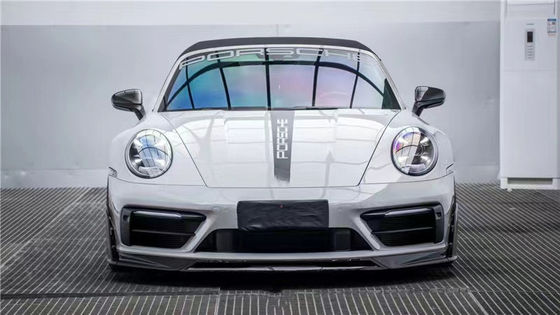Dla Porsche 992s Węglowodanowy zestaw nadwozia 992s AE Style suchy węglowodanowy przedni dyfuzor spoiler boczny spódnica