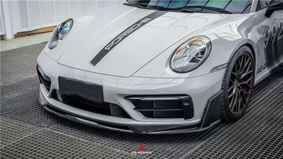 Dla Porsche 992s Węglowodanowy zestaw nadwozia 992s AE Style suchy węglowodanowy przedni dyfuzor spoiler boczny spódnica