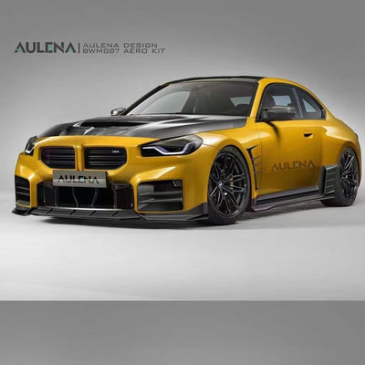 Do BMW M2 G87 Zestaw nadwozia z włókna węglowego M2 Modernizowany Paktechz Style Włókna węglowe przedni dyfuzor spoiler Hood