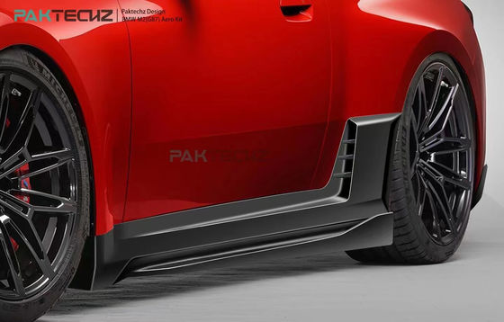 Do BMW M2 G87 Zestaw nadwozia z włókna węglowego M2 Modernizowany Paktechz Style Włókna węglowe przedni dyfuzor spoiler Hood