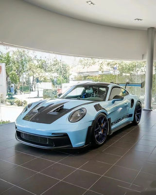 Niebieski Porsche Body Kit 992 GT3RS Style suchy kapelusz z włókna węglowego
