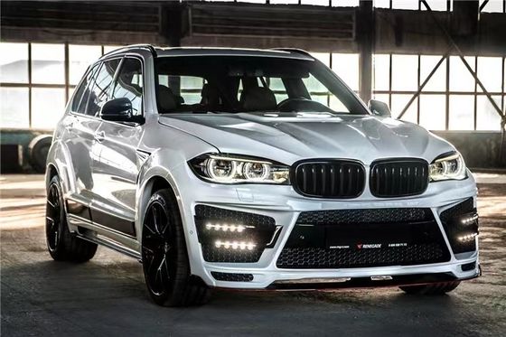 Do BMW X5 X5M szerokiego typu X5 X5M Modernizowany RD Włókno węglowe Front and Rear Bumper Spoiler Hood Widebody Kit