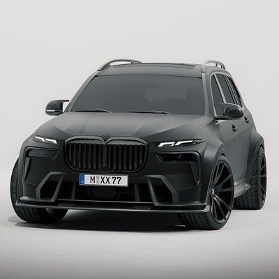 Do BMW X7 Zestaw nadwozia z włókna węglowego Zestaw nadwozia z włókna węglowego przedni dyfuzor warg spoiler kapelusz boczny spódnica szeroka