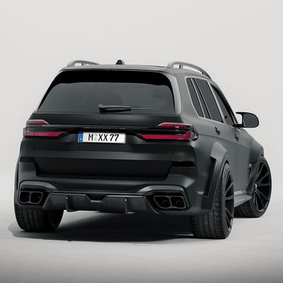 Do BMW X7 Zestaw nadwozia z włókna węglowego Zestaw nadwozia z włókna węglowego przedni dyfuzor warg spoiler kapelusz boczny spódnica szeroka