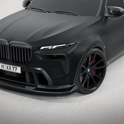 Do BMW X7 Zestaw nadwozia z włókna węglowego Zestaw nadwozia z włókna węglowego przedni dyfuzor warg spoiler kapelusz boczny spódnica szeroka