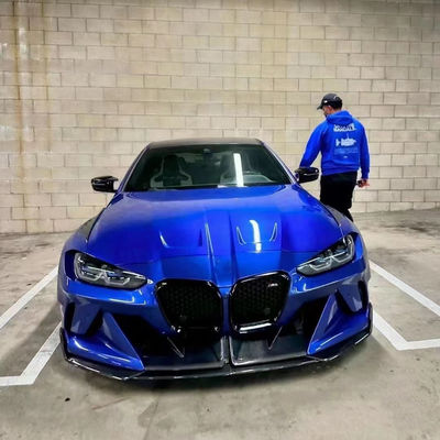 4 Coupe Bmw M3 Body Kit Blue Zastąpić Front GEEX Style Front Bumper Fender