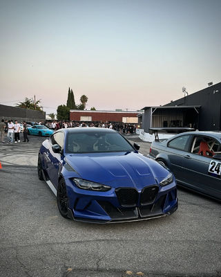 4 Coupe Bmw M3 Body Kit Blue Zastąpić Front GEEX Style Front Bumper Fender