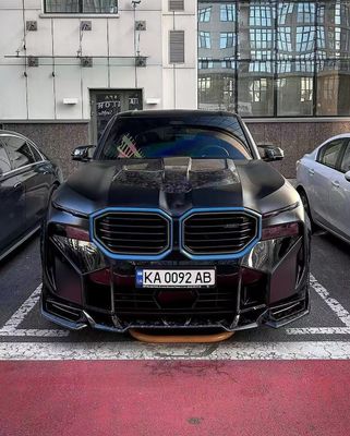XM Bmw Wide Body Kit Włókno węglowe przednie spoiler wargi czarny