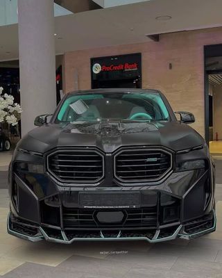 XM Bmw Wide Body Kit Włókno węglowe przednie spoiler wargi czarny