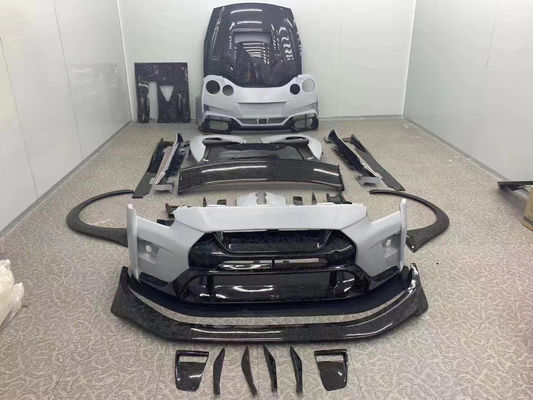Do Nissan GTR Body Kit GTR R35 Uaktualnia VARIS-style Carbon Fiber Front and Rear Bumper Spoiler Body Kit