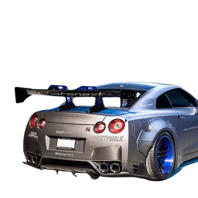 Srebrowy GTR Nissan Body Kit LB Style Spoiler Samochód Kaczorki Ogon Płetwy Body Kit Spoiler