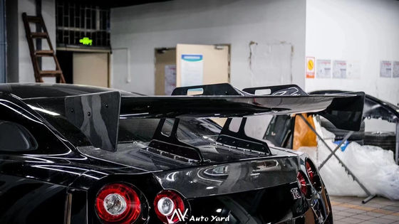 Srebrowy GTR Nissan Body Kit LB Style Spoiler Samochód Kaczorki Ogon Płetwy Body Kit Spoiler