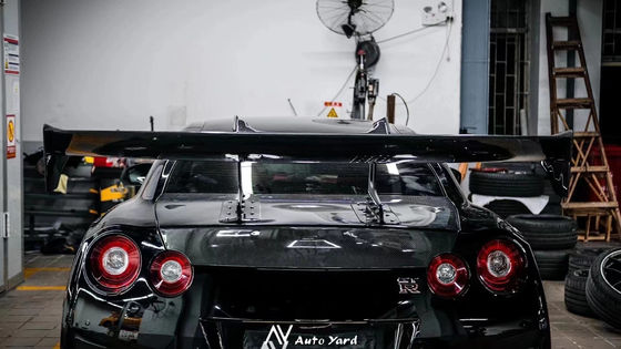 Srebrowy GTR Nissan Body Kit LB Style Spoiler Samochód Kaczorki Ogon Płetwy Body Kit Spoiler