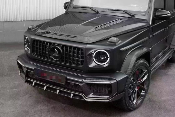 Dla Benz klasy G W464 W463 G500 G550 G63 G350 Okładka maszynowa z włókna węglowego W464 W463 Upgrade Topcar Style