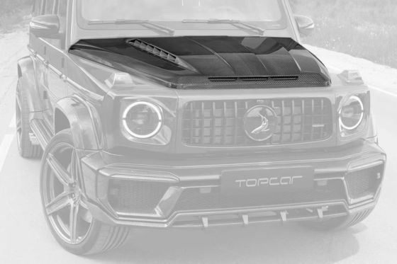 Dla Benz klasy G W464 W463 G500 G550 G63 G350 Okładka maszynowa z włókna węglowego W464 W463 Upgrade Topcar Style