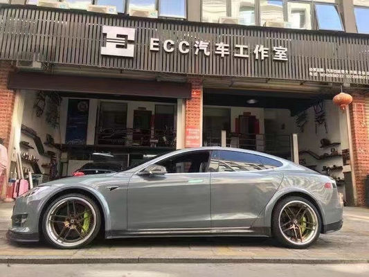 Sprzedaż Model S Węglowy Zestaw do Model S szeroki Bodyki Węglowy przedni łopatka tylny dyfuzor spoiler