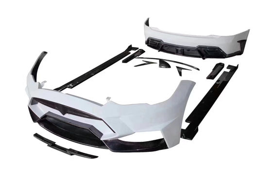 Sprzedaż Model S Body Kit Włókno węglowe z przodu i z tyłu zderzak Stronne spódnice Spoiler dla Tesla Model S