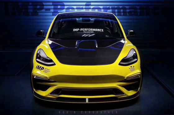 Nowy produkt Model 3 szeroki bodyki dla Tesla Model 3 Body Kit Uaktualnienie stylu IMP przednie i tylne spoilery zderzaka